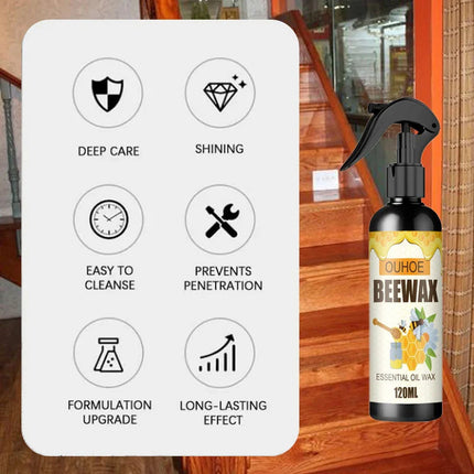 Natural Beeswax Spray | Non-Toxic Furniture Care Solution with Effortless Application | Ideal for a Brilliant Shine on Treated Surfaces 7