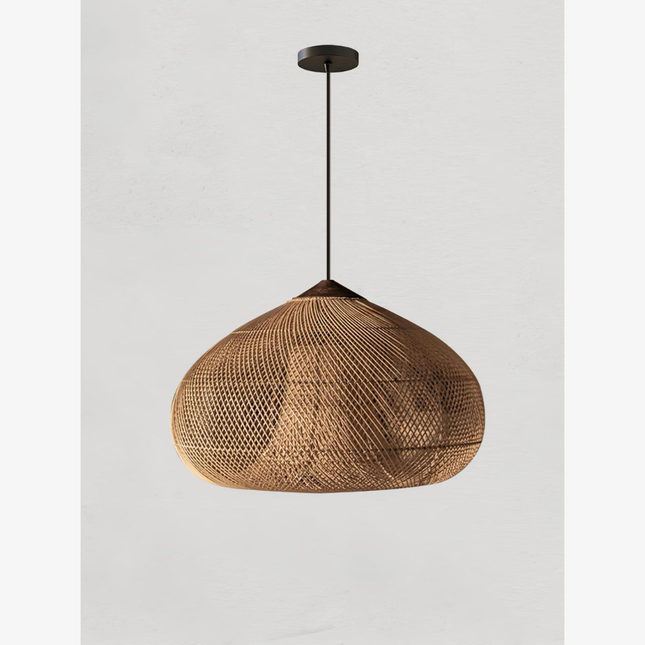 Natural Charm | Rattan Pendant Light with Adjustable Height | Cozy Kitchen Pendant Lighting for Warm Ambiance 0