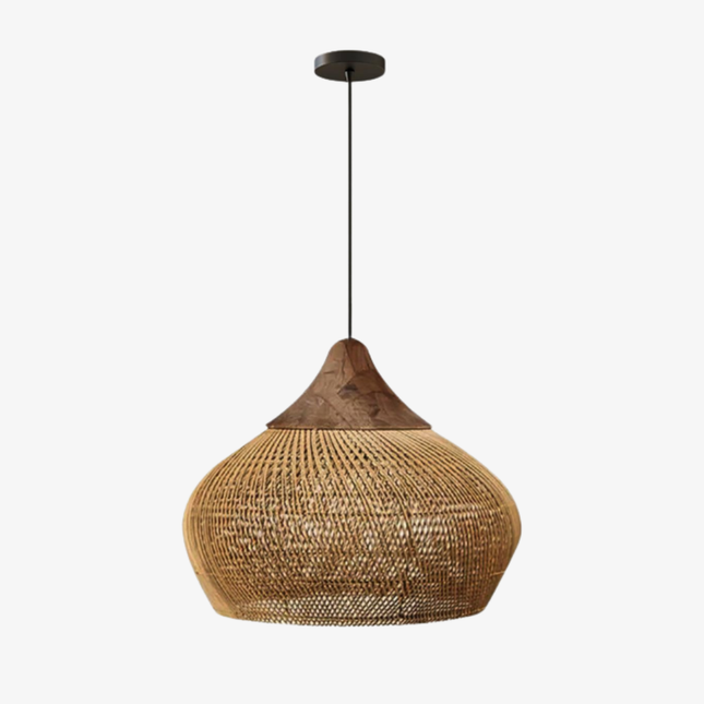 Natural Charm | Rattan Pendant Light with Adjustable Height | Cozy Kitchen Pendant Lighting for Warm Ambiance 1