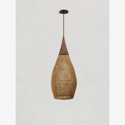 Natural Charm | Rattan Pendant Light with Adjustable Height | Cozy Kitchen Pendant Lighting for Warm Ambiance 12