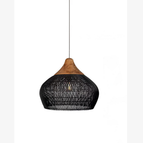 Black wood & Natural rattan / Model C : 15.7