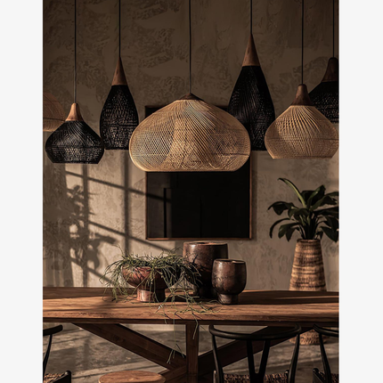 Natural Charm | Rattan Pendant Light with Adjustable Height | Cozy Kitchen Pendant Lighting for Warm Ambiance 5