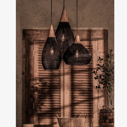Natural Charm | Rattan Pendant Light with Adjustable Height | Cozy Kitchen Pendant Lighting for Warm Ambiance 6