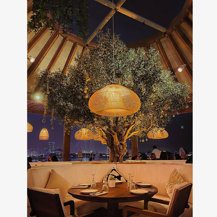 Natural Charm | Rattan Pendant Light with Adjustable Height | Cozy Kitchen Pendant Lighting for Warm Ambiance 8