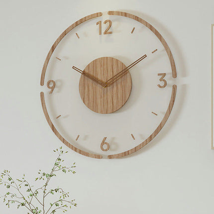Natural Elegance | Modern Wall Clock with Silent Quartz Movement | Minimalist Decor for Tranquil Interiors 0