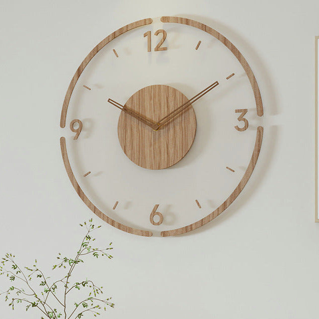 Natural Elegance | Modern Wall Clock with Silent Quartz Movement | Minimalist Decor for Tranquil Interiors 0