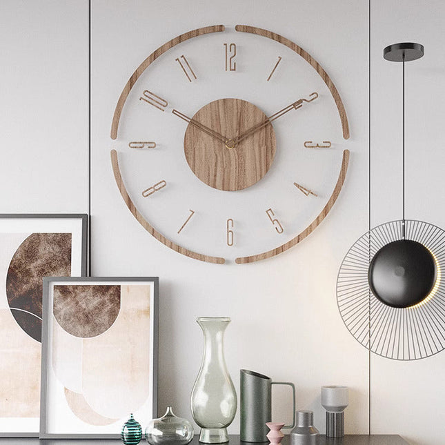 Natural Elegance | Modern Wall Clock with Silent Quartz Movement | Minimalist Decor for Tranquil Interiors 1