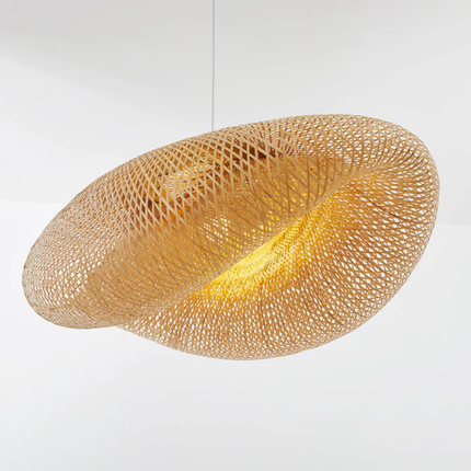 Natural Elegance | Rattan Pendant Light with Adjustable Height | Organic Bamboo Design for Cozy Kitchen Pendant Lighting 7