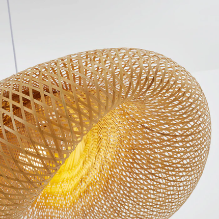 Natural Elegance | Rattan Pendant Light with Adjustable Height | Organic Bamboo Design for Cozy Kitchen Pendant Lighting 8