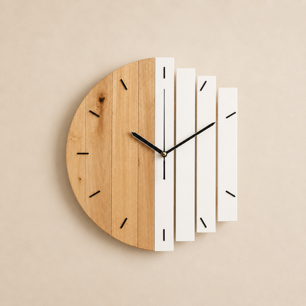 Natural Elegance | Wooden Wall Clock with Minimalist Design | Stylish Timepiece for Home Decor 3