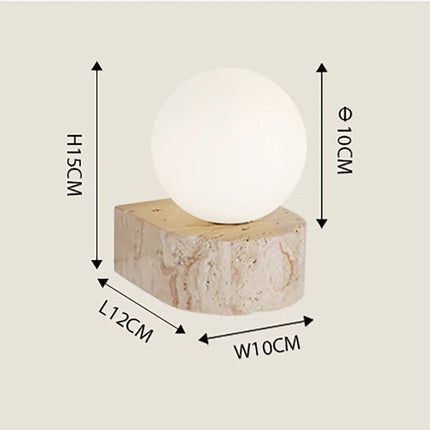 Natural Stone Wall Lamp | Modern LED Sconce with Soft Ambient Glow | Minimalist Design for Tranquil Spaces 0