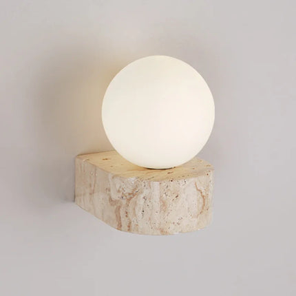 Natural Stone Wall Lamp | Modern LED Sconce with Soft Ambient Glow | Minimalist Design for Tranquil Spaces 1