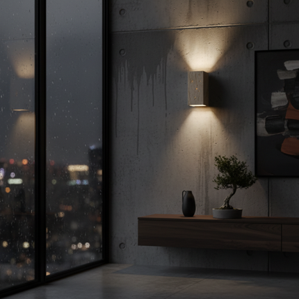 Natural Travertine Wall Light Sconce | Minimalist Design with Up-and-Down Glow for Indoor and Outdoor Ambiance 3