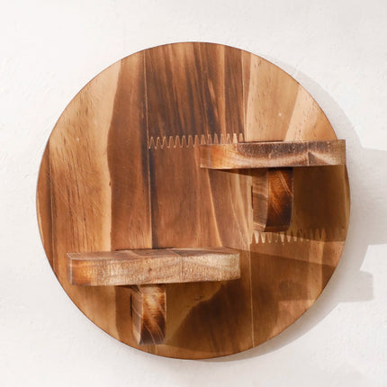 Natural Wood Floating Wall Shelf with Unique Grain | Stylish Decor for Small Spaces 10