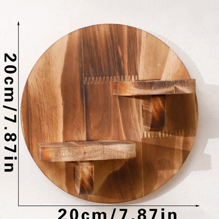 Natural Wood Floating Wall Shelf with Unique Grain | Stylish Decor for Small Spaces 7