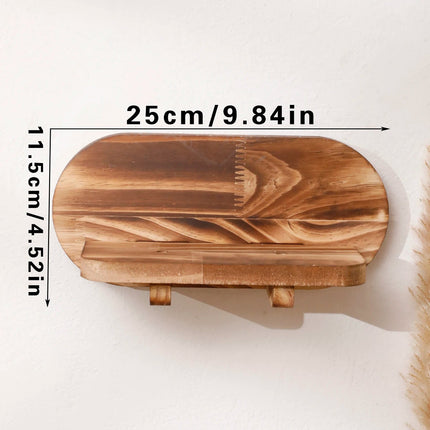 Natural Wood Floating Wall Shelf with Unique Grain | Stylish Decor for Small Spaces 8