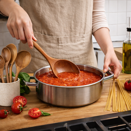 Natural Wood | Cooking Utensils Set with Food-Grade Finish | Non-Scratch Tools for Safe and Stylish Cooking 4