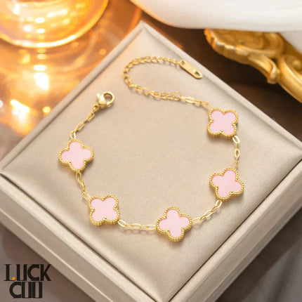 Nature's Charm | Clover Bracelet with Adjustable Chain | Elegant Accessory for Timeless Style 14