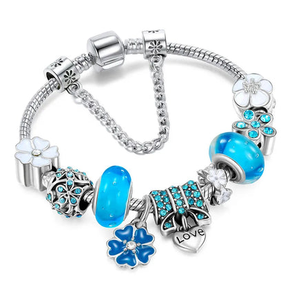 Nature's Elegance | Charm Bracelet for Women with Adjustable Fit | Elegant Peach Blossom Design for Any Occasion 0