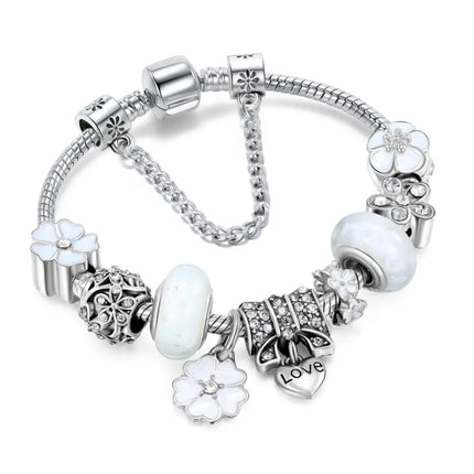 Nature's Elegance | Charm Bracelet for Women with Adjustable Fit | Elegant Peach Blossom Design for Any Occasion 2