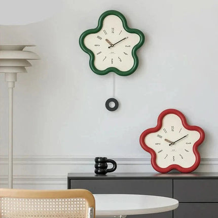 Nature's Touch | 3D Floral Wall Clock with Silent Pendulum | Eco-Friendly Design for Tranquil Spaces 4