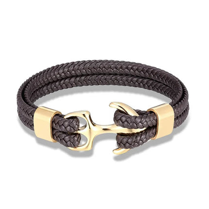 Nautical Collection | Men's Leather Bracelet with Stylish Anchor Design | Unique Accessory for Any Occasion 3