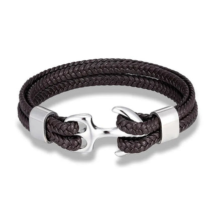 Nautical Collection | Men's Leather Bracelet with Stylish Anchor Design | Unique Accessory for Any Occasion 4