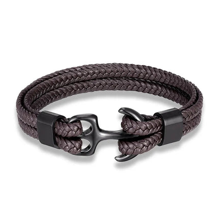 Nautical Collection | Men's Leather Bracelet with Stylish Anchor Design | Unique Accessory for Any Occasion 5