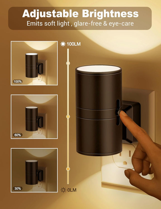 NightNova | LED Night Light with Dusk Sensor & Adjustable Brightness | Compact Plug-in Lamp for Ambient Illumination 1
