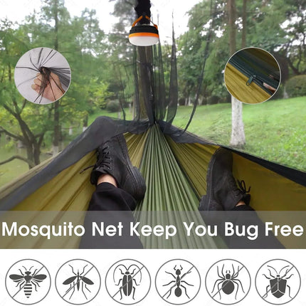 Nomaterra Hammock | Ultralight Outdoor Hammock with Mosquito Net & Tarp | Weatherproof Design for Camping and Trekking 6