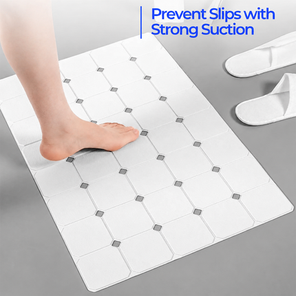 Vepine Vepine | Non-Slip Silicone Bathtub Mat with Suction Cups & Drain Holes | Safe and Comfortable Bathing