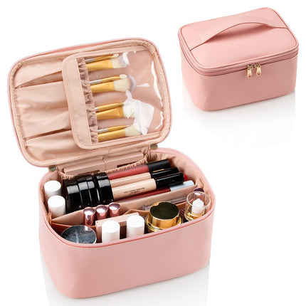 Nora Luxe | Makeup Organizer Bag with Adjustable Dividers | Travel-Friendly Design for On-the-Go Beauty 10