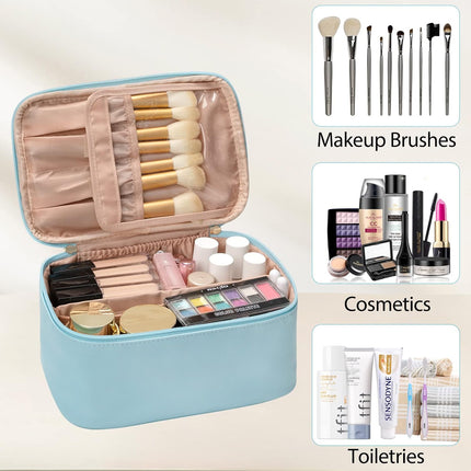 Nora Luxe | Makeup Organizer Bag with Adjustable Dividers | Travel-Friendly Design for On-the-Go Beauty 2