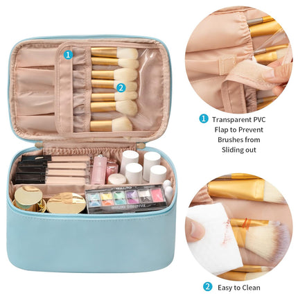 Nora Luxe | Makeup Organizer Bag with Adjustable Dividers | Travel-Friendly Design for On-the-Go Beauty 3