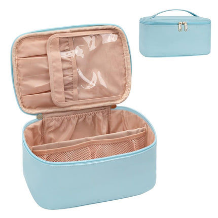 Nora Luxe | Makeup Organizer Bag with Adjustable Dividers | Travel-Friendly Design for On-the-Go Beauty 5