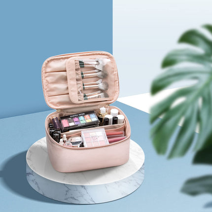 Nora Luxe | Makeup Organizer Bag with Adjustable Dividers | Travel-Friendly Design for On-the-Go Beauty 8