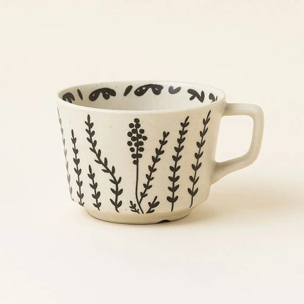 Coffee Mugs Hand Painted, Porcelain Mug with Botanical Design – image 4