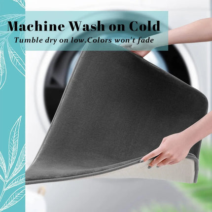 Nordic Bath Mat | Ultra Absorbent Shower Mat with Anti-Slip Design | Soft Velvet for Comfort 4