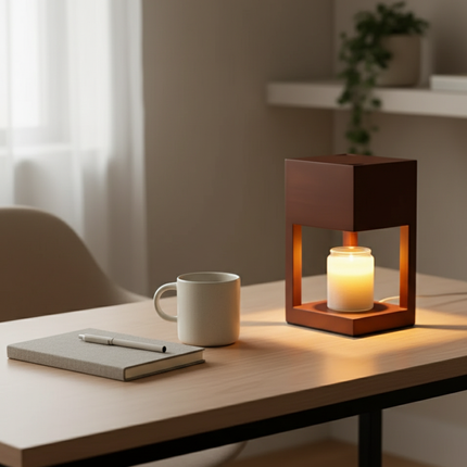 Nordic Elegance | Candle Warmer Lamp with Dimmable Light | Dual-Purpose Design for Cozy Ambiance 6