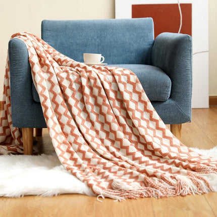 Nordic Elegance | Sofa Blanket with Cozy Knitted Fabric | Minimalist Design for Warmth and Style 12