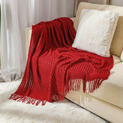 Nordic Elegance | Sofa Blanket with Cozy Knitted Fabric | Minimalist Design for Warmth and Style 19