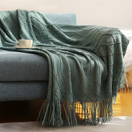 Nordic Elegance | Sofa Blanket with Cozy Knitted Fabric | Minimalist Design for Warmth and Style 25