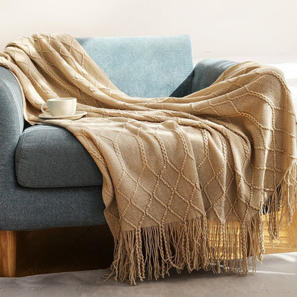 Nordic Elegance | Sofa Blanket with Cozy Knitted Fabric | Minimalist Design for Warmth and Style 5
