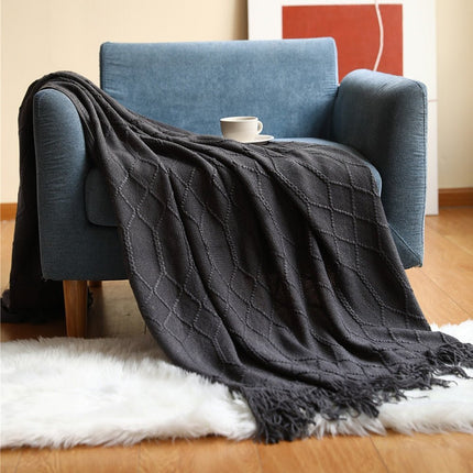 Nordic Elegance | Sofa Blanket with Cozy Knitted Fabric | Minimalist Design for Warmth and Style 6