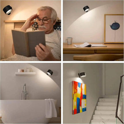 Nordic Glow | Circular LED Wall Lamp with Natural Wood Finish | Versatile Lighting for Modern Spaces 6