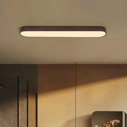 Nordic Glow | Flush Mount Ceiling Light with Wood Accent | Elegant Oval Design for Cozy Ambient Lighting 10