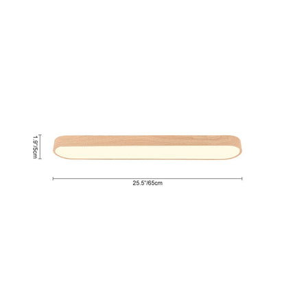 Nordic Glow | Flush Mount Ceiling Light with Wood Accent | Elegant Oval Design for Cozy Ambient Lighting 7