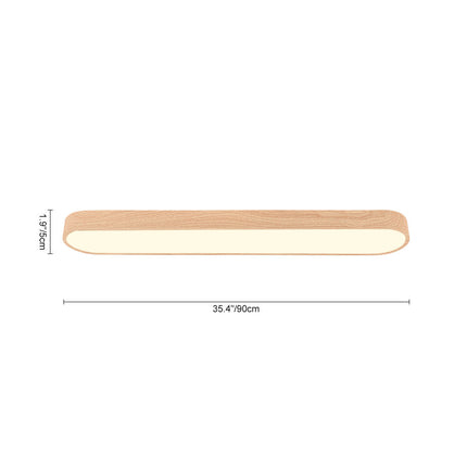 Nordic Glow | Flush Mount Ceiling Light with Wood Accent | Elegant Oval Design for Cozy Ambient Lighting 8