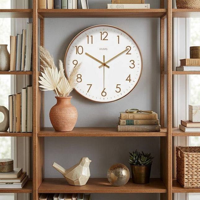 Nordic Minimalist Wall Clock with Silent Quartz Movement | Stylish Timepiece for Modern Interiors 1