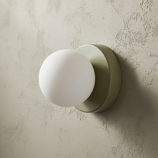 Nordic Minimalist | Wall & Ceiling Light with Frosted Glass Globe | Versatile Fixture for Modern Decor 0